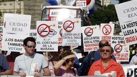 Manifestaci�n contra la ley antitabaco en Madrid